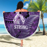 Lupus Awareness Month New Zealand Beach Blanket Be Strong Warrior Maori Silver Fern