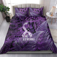 Lupus Awareness Month New Zealand Bedding Set Be Strong Warrior Maori Silver Fern