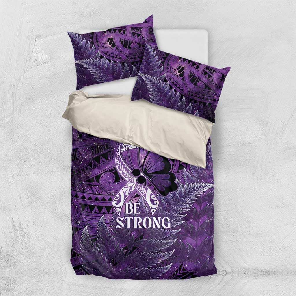 Lupus Awareness Month New Zealand Bedding Set Be Strong Warrior Maori Silver Fern
