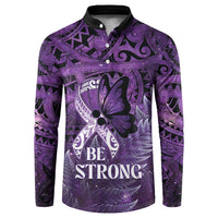 Lupus Awareness Month New Zealand Button Sweatshirt Be Strong Warrior Maori Silver Fern