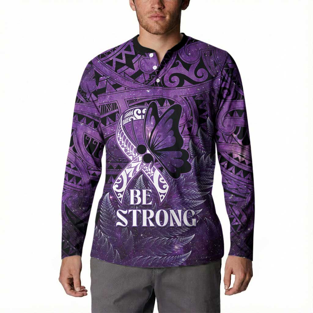 Lupus Awareness Month New Zealand Button Sweatshirt Be Strong Warrior Maori Silver Fern