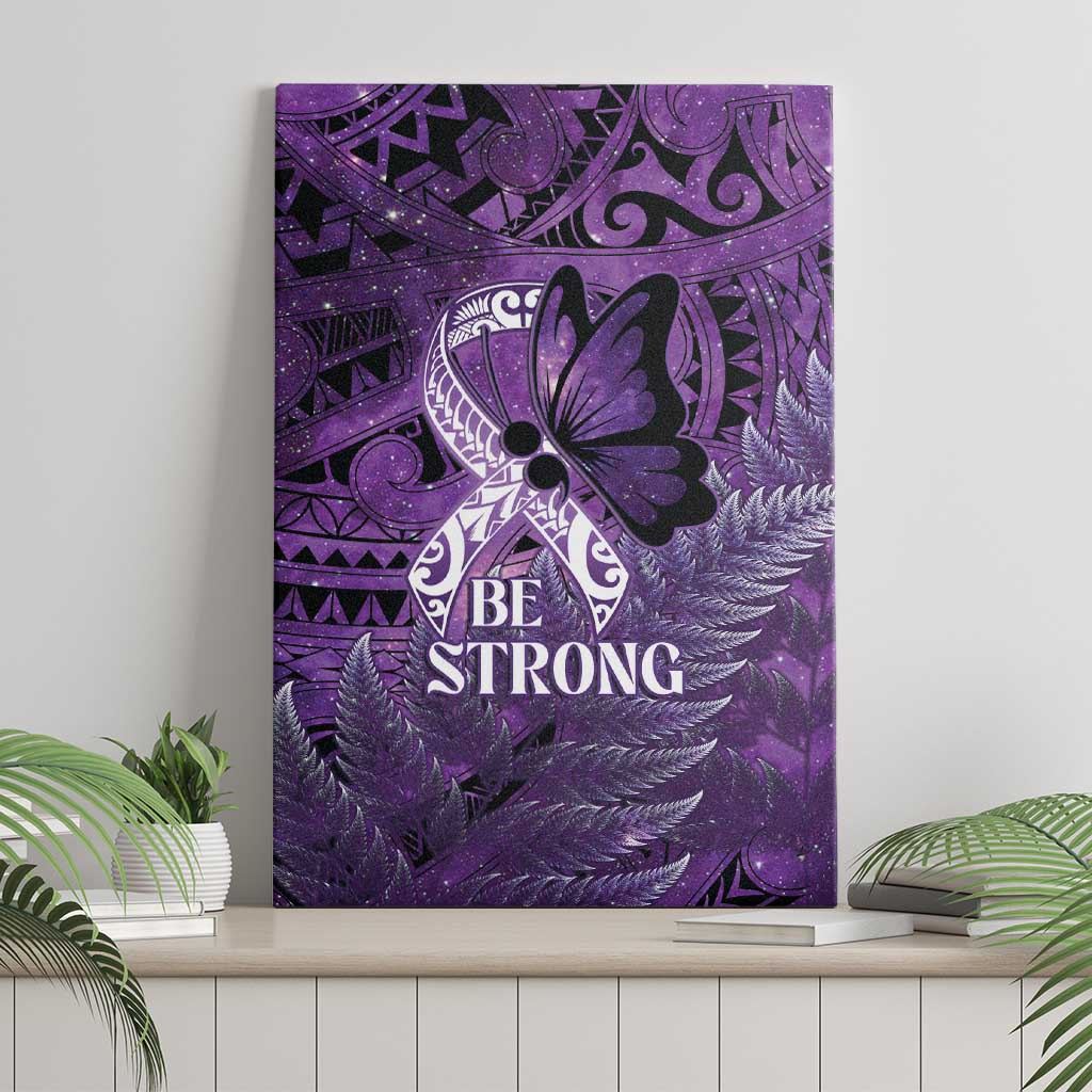 Lupus Awareness Month New Zealand Canvas Wall Art Be Strong Warrior Maori Silver Fern