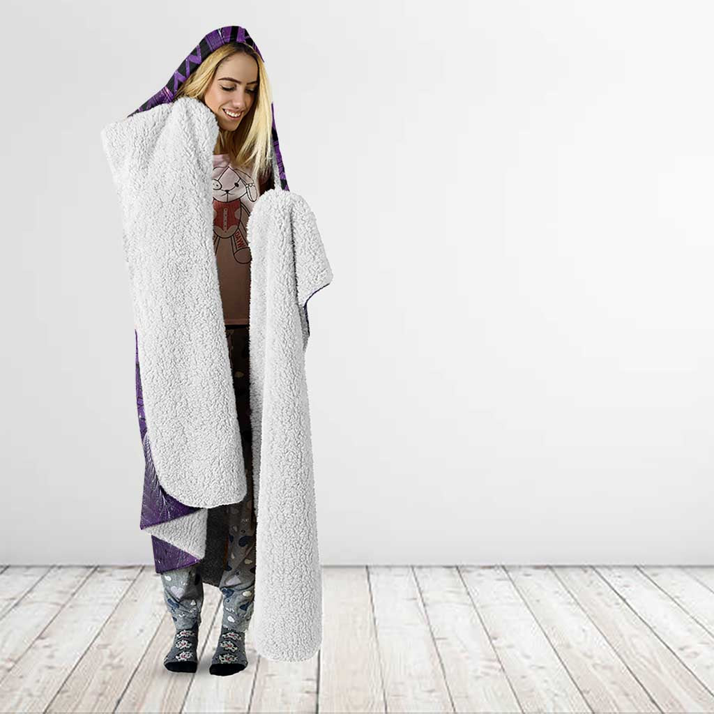 Lupus Awareness Month New Zealand Hooded Blanket Be Strong Warrior Maori Silver Fern
