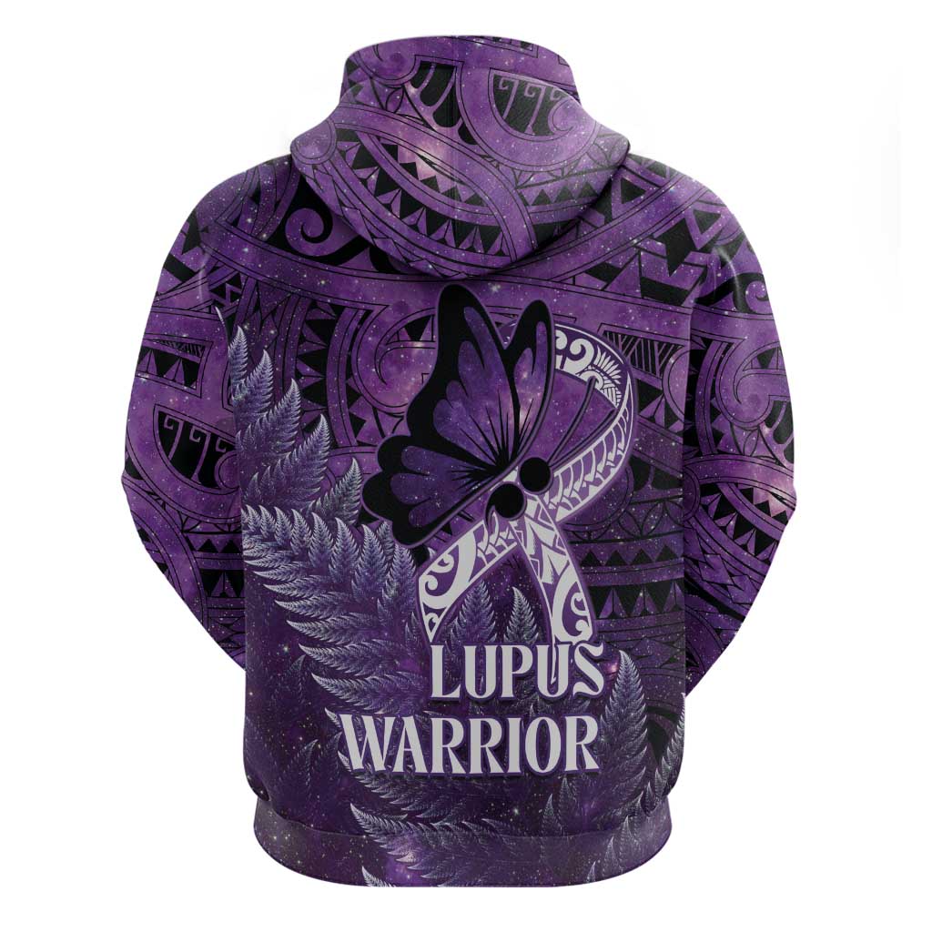 Lupus Awareness Month New Zealand Hoodie Be Strong Warrior Maori Silver Fern