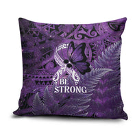 Lupus Awareness Month New Zealand Pillow Cover Be Strong Warrior Maori Silver Fern