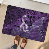 Lupus Awareness Month New Zealand Rubber Doormat Be Strong Warrior Maori Silver Fern