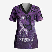 Lupus Awareness Month New Zealand Scrub Top Be Strong Warrior Maori Silver Fern