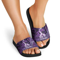 Lupus Awareness Month New Zealand Slide Sandals Be Strong Warrior Maori Silver Fern