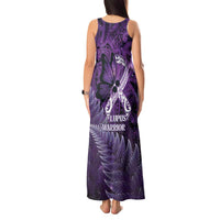 Lupus Awareness Month New Zealand Tank Maxi Dress Be Strong Warrior Maori Silver Fern
