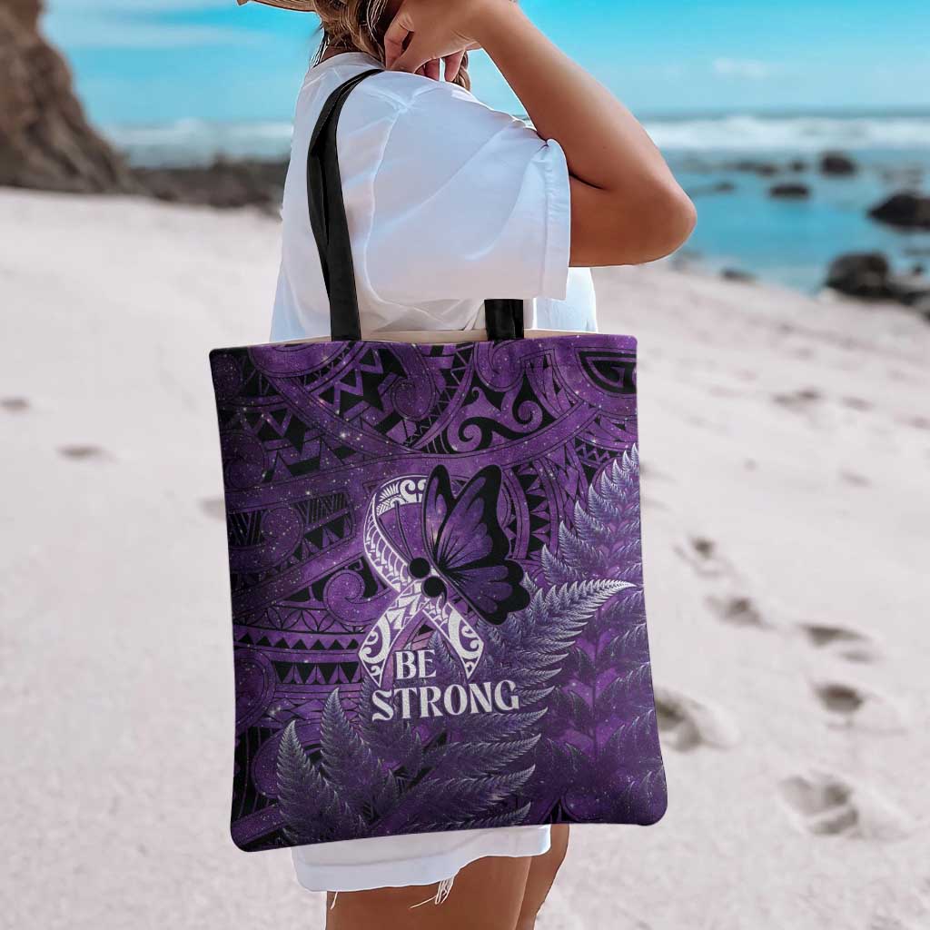 Lupus Awareness Month New Zealand Tote Bag Be Strong Warrior Maori Silver Fern