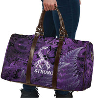 Lupus Awareness Month New Zealand Travel Bag Be Strong Warrior Maori Silver Fern