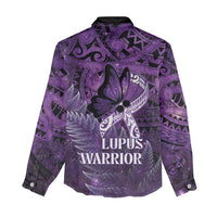 Lupus Awareness Month New Zealand Women Casual Shirt Be Strong Warrior Maori Silver Fern LT14 - Polynesian Pride