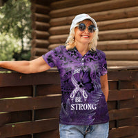 Lupus Awareness Month New Zealand Women Polo Shirt Be Strong Warrior Maori Silver Fern LT14 - Polynesian Pride
