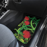 New Zealand Gecko Car Mats Aotearoa Maori With Pohutukawa Flowers