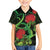 New Zealand Gecko Family Matching Short Sleeve Bodycon Dress and Hawaiian Shirt Aotearoa Maori With Pohutukawa Flowers