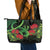 New Zealand Gecko Leather Tote Bag Aotearoa Maori With Pohutukawa Flowers