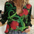 New Zealand Gecko Women Casual Shirt Aotearoa Maori With Pohutukawa Flowers