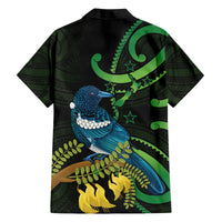 New Zealand Tui Bird Family Matching Puletasi and Hawaiian Shirt Aotearoa Maori With Kowhai Flowers LT14 - Polynesian Pride
