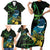 New Zealand Tui Bird Family Matching Short Sleeve Bodycon Dress and Hawaiian Shirt Aotearoa Maori With Kowhai Flowers