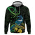 New Zealand Tui Bird Hoodie Aotearoa Maori With Kowhai Flowers