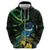 New Zealand Tui Bird Hoodie Aotearoa Maori With Kowhai Flowers