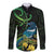 New Zealand Tui Bird Long Sleeve Button Shirt Aotearoa Maori With Kowhai Flowers