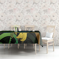 New Zealand Tui Bird Tablecloth Aotearoa Maori With Kowhai Flowers