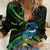New Zealand Tui Bird Women Casual Shirt Aotearoa Maori With Kowhai Flowers