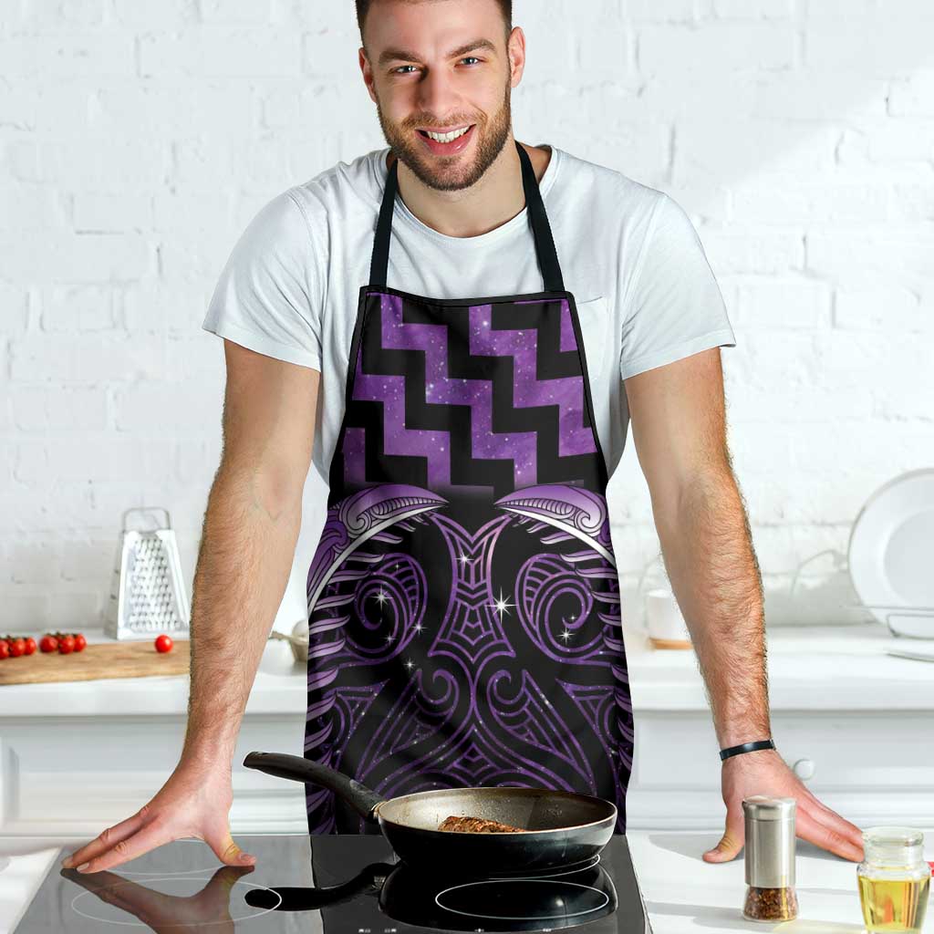 Purple Matariki New Zealand Apron Maori Poutama Galaxy Vibes - Polynesian Pride
