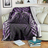 Purple Matariki New Zealand Blanket Maori Poutama Galaxy Vibes