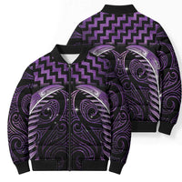 Purple Matariki New Zealand Bomber Puffer Jacket Maori Poutama Galaxy Vibes - Polynesian Pride