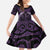 Purple Matariki New Zealand Family Matching Short Sleeve Bodycon Dress and Hawaiian Shirt Maori Poutama Galaxy Vibes