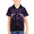 Purple Matariki New Zealand Family Matching Short Sleeve Bodycon Dress and Hawaiian Shirt Maori Poutama Galaxy Vibes