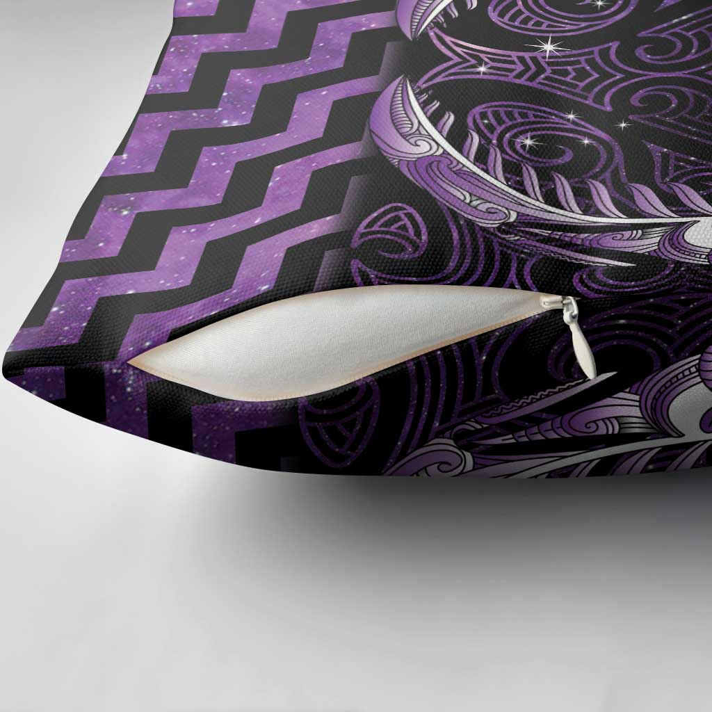 Purple Matariki New Zealand Pillow Cover Maori Poutama Galaxy Vibes - Polynesian Pride