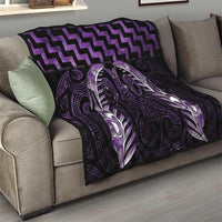 Purple Matariki New Zealand Quilt Maori Poutama Galaxy Vibes