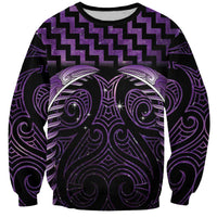 Purple Matariki New Zealand Sweatshirt Maori Poutama Galaxy Vibes