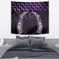Purple Matariki New Zealand Tapestry Maori Poutama Galaxy Vibes