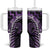 Purple Matariki New Zealand Tumbler With Handle Maori Poutama Galaxy Vibes