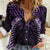 Purple Matariki New Zealand Women Casual Shirt Maori Poutama Galaxy Vibes