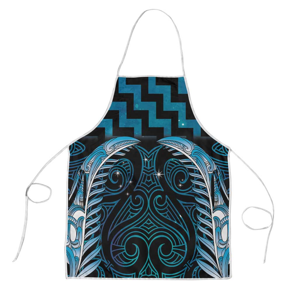 Blue Matariki New Zealand Apron Maori Poutama Galaxy Vibes - Polynesian Pride