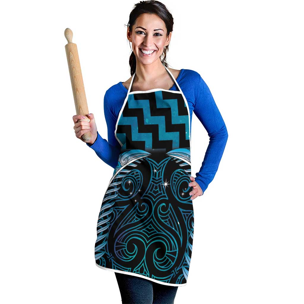 Blue Matariki New Zealand Apron Maori Poutama Galaxy Vibes - Polynesian Pride