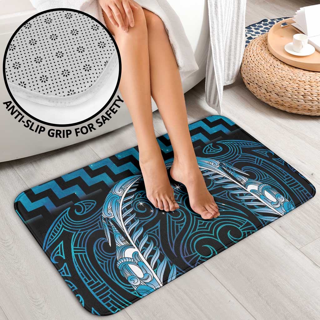 Blue Matariki New Zealand Bathroom Set Maori Poutama Galaxy Vibes - Polynesian Pride