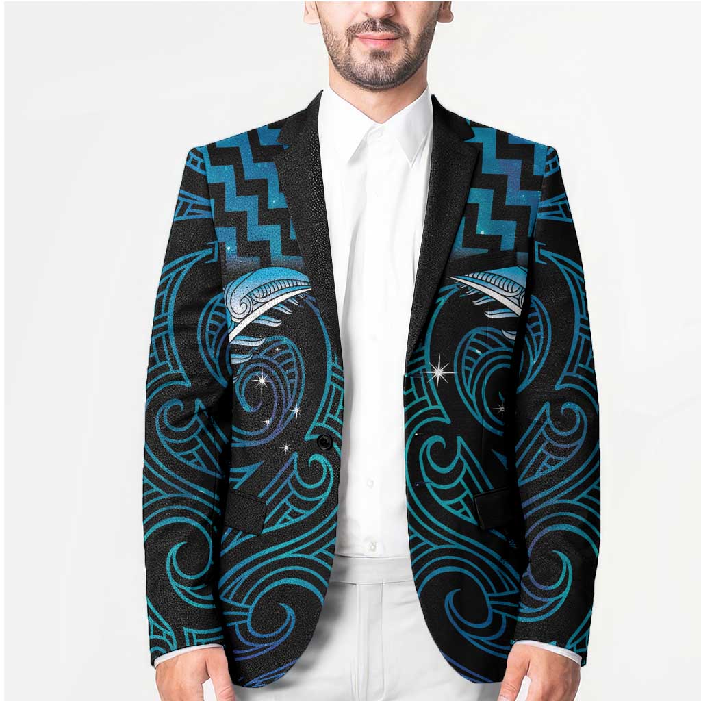 Blue Matariki New Zealand Blazer Maori Poutama Galaxy Vibes - Polynesian Pride
