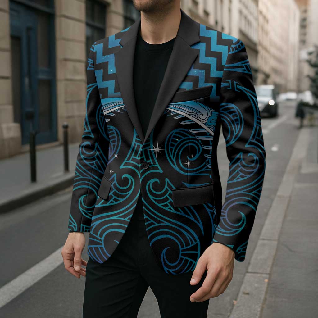 Blue Matariki New Zealand Blazer Maori Poutama Galaxy Vibes - Polynesian Pride