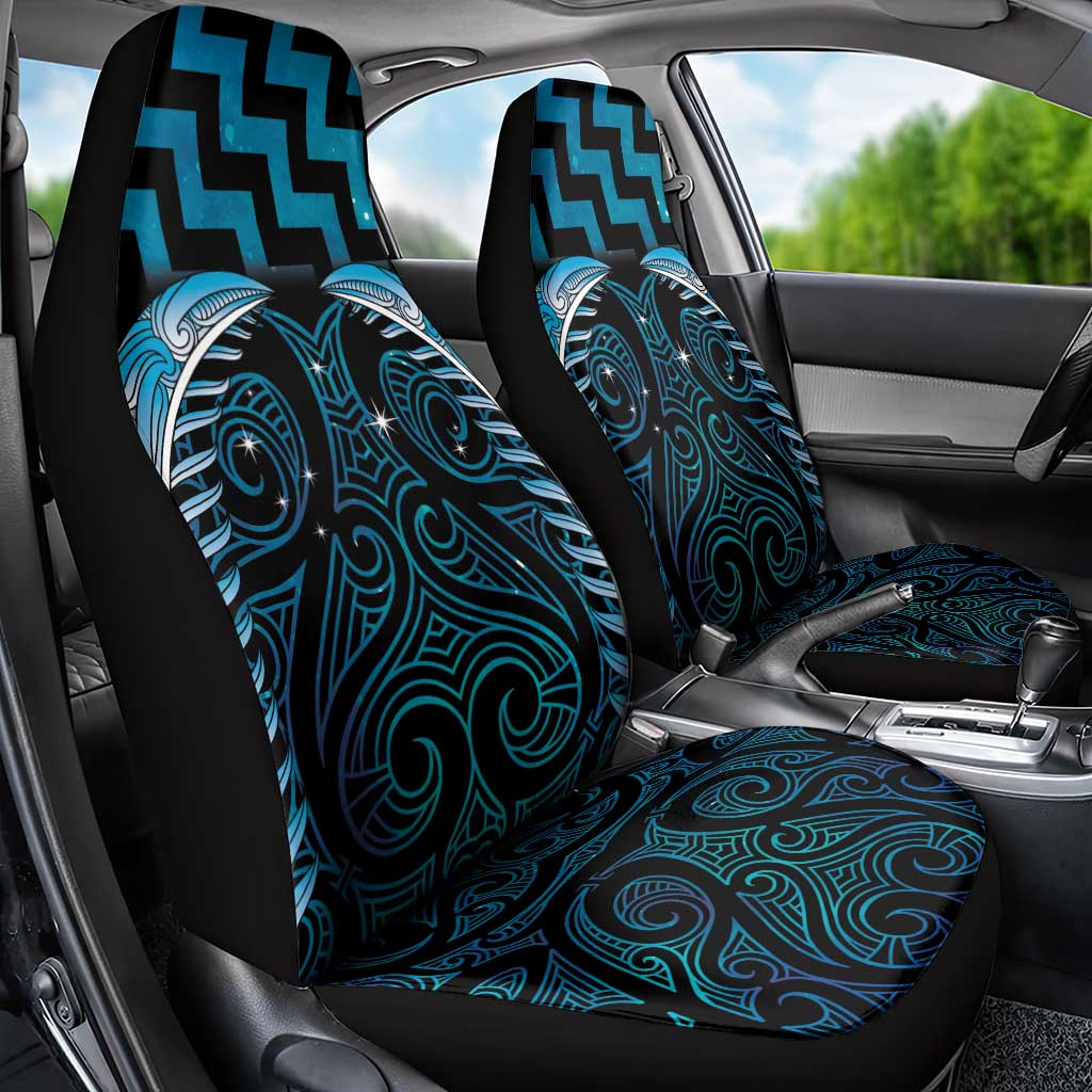 Blue Matariki New Zealand Car Seat Cover Maori Poutama Galaxy Vibes