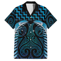 Blue Matariki New Zealand Family Matching Off Shoulder Maxi Dress and Hawaiian Shirt Maori Poutama Galaxy Vibes