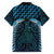 Blue Matariki New Zealand Family Matching Off Shoulder Maxi Dress and Hawaiian Shirt Maori Poutama Galaxy Vibes