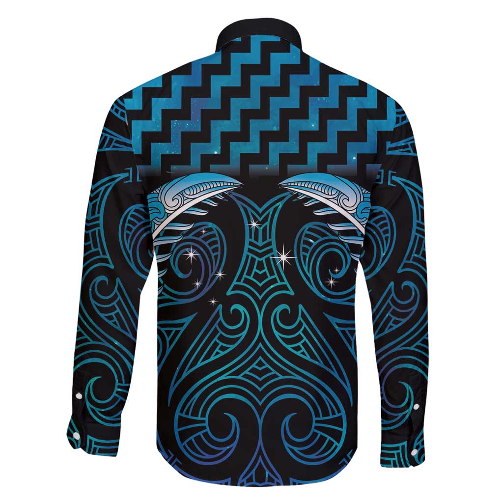 Blue Matariki New Zealand Family Matching Puletasi and Hawaiian Shirt Maori Poutama Galaxy Vibes