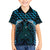 Blue Matariki New Zealand Family Matching Short Sleeve Bodycon Dress and Hawaiian Shirt Maori Poutama Galaxy Vibes