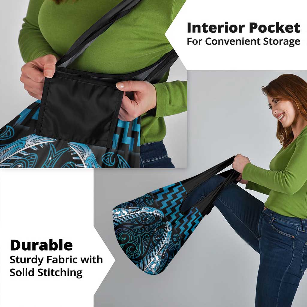 Blue Matariki New Zealand Grocery Bag Maori Poutama Galaxy Vibes